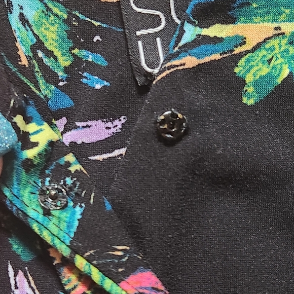 CLARA SUNWOO Floral Signature jumpsuit Size S Colors black pink green turquoise - Picture 10 of 14